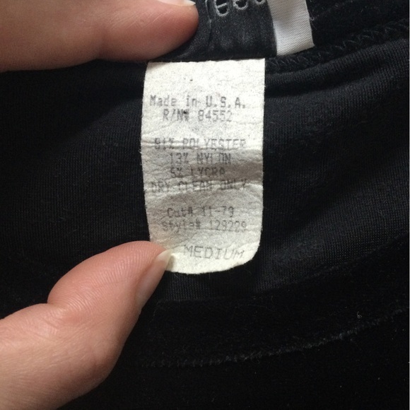 Black Velvet Crew Neck Top - Picture 6 of 7